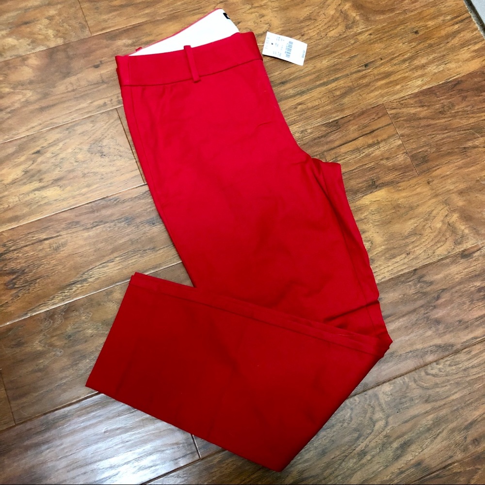 J. Crew Winnie Skinny Dress Pant Red